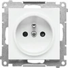 Kontakt-Simon Kontakt-Simon 55 TGZ1CZ.01/111 vieno kištuko lizdas su įžeminimu ir sklendėmis, modulis 16 A, 250V~, greitos jungtys, matinė balta
