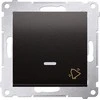 Kontakt-Simon Simon 54 Premium Skambučio mygtukas su LED pašvietimu (modulis) 16AX, 250V ~, varžtų terminalai antracitas DD1AL.01 / 48