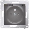 Kontakt-Simon Simon 54 lizdas IP44 versijai, be tarpiklio (modulio) 16A 250V transflip. Juodas kilimėlis. DGZ1BUZ.01 / 49A rėmelis