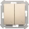 Kontakt-Simon Dvivietė jungtis su LED pašvietimu 10AX 250V varžtų terminalai (DW6 / 2L.01 / 44)