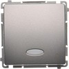 Kontakt-Simon Simon Basic vieno skambučio mygtukas su foniniu apšvietimu 10AX 250V inox (BMD1L.01/21)