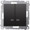 Kontakt-Simon Simon 54 Žvakidė jungtis su LED pagrindu ir IP44 versija (Modulis) 10AX 250V fast- plugs juodas kilimėlis su DU1W DW5BL.01 / 49 įdėklu