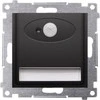 Kontakt-Simon Simon 54 LED šviestuvas su judesio jutikliu 230 V AC 1,4 W šaltai balta 5900K matinė juoda DOSCA.01/49