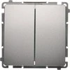 Kontakt-Simon Simon Basic žvakidės jungtis, dvivietis 10AX 250V, sidabrinis kilimėlis (BMW5.01 / 43)
