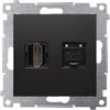 Kontakt Simon GN.HDMI+RJ45 CAT6 Juodas SIMON54