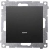 Kontakt-Simon Stebulės jungtis Kontakt-Simon Simon 54 DW6AL.01 / X / 49 vienspalvis paviršius su LED pašvietimu be piktogramos 16AX 250V varžtų terminalai juodi