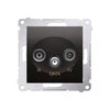 Kontakt-Simon R- TV- DATA antenos lizdas 10dB metalizuotas antracitas (DAD.01 / 48)