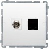 Kontakt-Simon Simon Basic antenos lizdas (F tipo) + RJ45 (BMAFRJ45.01 / 11)