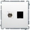 Kontakt-Simon Simon Basic antenos lizdas (F tipo) + RJ45 (BMAFRJ45.01 / 11)