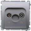 Kontakt-Simon Simon Basic R- TV antenos lizdas galutinis inox (BMZAR1 / 1.01 / 21)