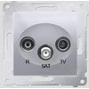 Kontakt-Simon SIMON54 RTV / SAT antenA lizdas sidabro - DASP.01 / 43