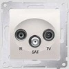 Kontakt-Simon SIMON54 RTV / SAT antenA lizdas kremas leidimas - DASP.01 / 41