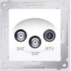 Kontakt-Simon SIMON54 SAT / SAT / RTV antenA lizdai galutinis balta - DASK2.01 / 11
