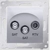 Kontakt-Simon SIMON54 SAT / SAT / RTV antenA lizdai galutinis sidabro - DASK2.01 / 43