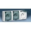 Kontakt-Simon AQUARIUS AQUARIUS A / U 16A IP54 su baltu dūmu - AQGZ1-3 / 11A