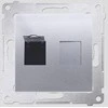 Kontakt-Simon SIMON54 kompiuterių lizdai RJ45 cat6 su sidabro diafragma - D61.01 / 43
