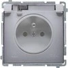 Kontakt-Simon Vienkartinis lizdas Simon Basic hermetical IP44 flap inox (BMGZ1B.01 / 21a)