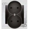 Kontakt-Simon SIMON54 dvigubas b / U 16A IP20 su antracito skydu - DG2MZ.01 / 48