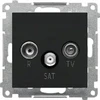 Kontakt-Simon R-TV-SAT antenos lizdas Kontakt-Simon 55 TASK.01/149 terminalas/galinis modulis. 1x įvestis: 5 MHz÷2,4 GHz matinė juoda