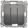 Kontakt Simon Simon 54 Triple antracito mygtukas DP31.01 / 48