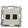 Kontakt-Simon Simon 54 dvigubas kompiuterio lizdas RJ45 kategorija 6, su apsauga nuo dulkių (modulis) kašmyro spalvos (D62.01/42)