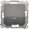 Kontakt-Simon Simon 54 Premium Skambučio mygtukas su LED pašvietimu (modulis) 16AX, 250V ~, varžtų terminalai antracitas DD1AL.01 / 48