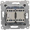 Kontakt-Simon Simon 54 trijų pozicijų dvivietis 10A 250V antracitas (DZW2.01 / 48)