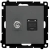 Kontakt Simon GN.ANTE."F"+RJ45 K.6 GRAFIT.MAT SIMON55