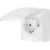 Kontakt-Simon Simon Aquaclick IP44 lizdas, Schuko, viengubas, greitos jungtys, baltas atvartas ACGSZ1C/11