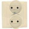 Kontakt-Simon Simon Basic Double b / u lizdas komplektuojamas su rainelės plieno inOx BMG2Z / 21