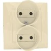 Kontakt-Simon Simon Basic Double b / u lizdas komplektuojamas su rainelės plieno inOx BMG2Z / 21