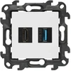 Kontakt-Simon Simon Lizdas HDMI 2.1 + USB 3.0 balta NGHDUSB3.01/11