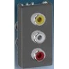 Kontakt-Simon Socket K45 / 2 garsiakalbis CINCH 3xRCA pilkas grafitas - K105B / 14