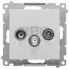 Kontakt Simon TASP.01/143 Simon 55 Lizdas antenowe R-TV-SAT przelotowe 7 dB (moduł). 1x Wejście: 5 MHz2,4 GHz Aliuminio mat TASP.01/143