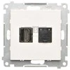 Kontakt Simon TGHRJ45.01/111 Simon 55 Lizdas HDMI + RJ45 kat.6. (moduł) Baltas mat TGHRJ45.01/111