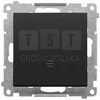 Kontakt Simon TW1ZL.01/149 Simon 55 Vienpolis jungiklis su LED įjungimo indikacija (modulis) 10 AX, 250 V~, greitosios jungtys Matinės juodos spalvos TW1ZL.01/149