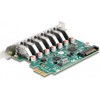 „Delock DeLOCK PCI Express x1“ kortelė, skirta 7 išoriniams USB 5 Gbps A tipo lizdams, USB valdiklis
