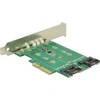 Maršrutizatorius „Delock“ PCIe 3.0 x4 valdiklis - 2x M.2 SATA (89518)