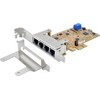 Exsys EXSYS EX-6084 PCIe 4 prievadų keturių eterneto 1 gigabito kortelės valdiklis