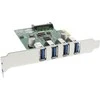 InLine PCIe 2.0 x1 valdiklis – 4x USB 3.0 (76661C)