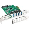 LANBERG išplėtimo plokštė PCI Express > 4 x USB 3.1 GEN1 + žemo profilio laikiklis