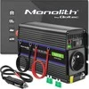 QOLTEC 51924 Monolitinis įtampos keitiklis 600 MS Wave / 12V iki 230V / 300/600W / USB