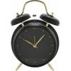 KOOPMAN CLASSIC Klasikinio stiliaus žadintuvas su auksiniais antgaliais, metalinis, Ø 12 cm