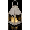 Ambiance Light Koopman Latarnia lampion adwentowy roraty LED 25cm 3 świece timer balta