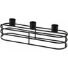 KOOPMAN Home Styling Collection Žvakidė Metalinė Juoda 3 Žvakėms 29,5x8,5x9,5 cm