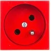 Kopos Vieno lizdo 250VAC 16A su / U su raudonu raktu 45x45mm (QP 45X45 DB)