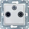 Kos Elektro System KOS Vena RTV / SAT antenA lizdai galutinis balta (510476)