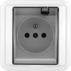 Kos Elektro System 331439 COSMO Lizdas atsparus purslams su/u IP44 dūmų sklendė balta 331439
