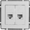 Kos Elektro System KOS Dvivietis lizdas KOS 66 kompiuteris 2 x RJ45 balta (660467)
