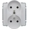 Kos Elektro System KOS Dvivietis lizdas KOS 66 su / U 16A, baltas (660449)